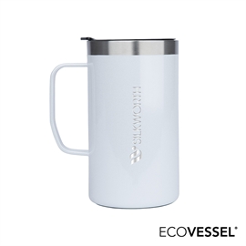 EcoVessel White Pearl Transit Coffee Mug 16 oz