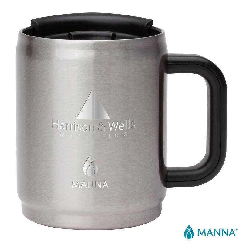 Manna™ 14 oz. Boulder Stainless Steel Camping Mug w/ Handle - CM1007 |  Logomark