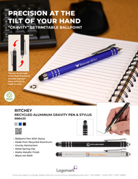 BB8420 Ritchey Recycled Aluminum Gravity Pen & Stylus