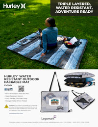 CH7004 - Hurley® Water Resistant Outdoor Packable Mat