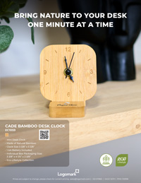Cade Bamboo Desk Clock