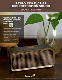 GC6033 - Cohan IPX4 / 5W Wireless Retro Speaker