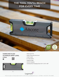 GT9202 - Harris Recycled Aluminum Spirit Level